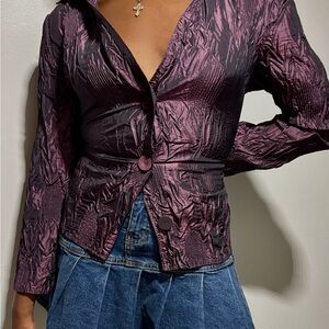 Chic Purple Blouse with Elegant Design